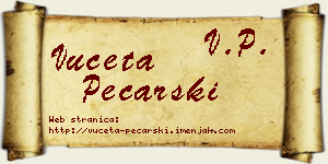 Vuceta Pecarski vizit kartica